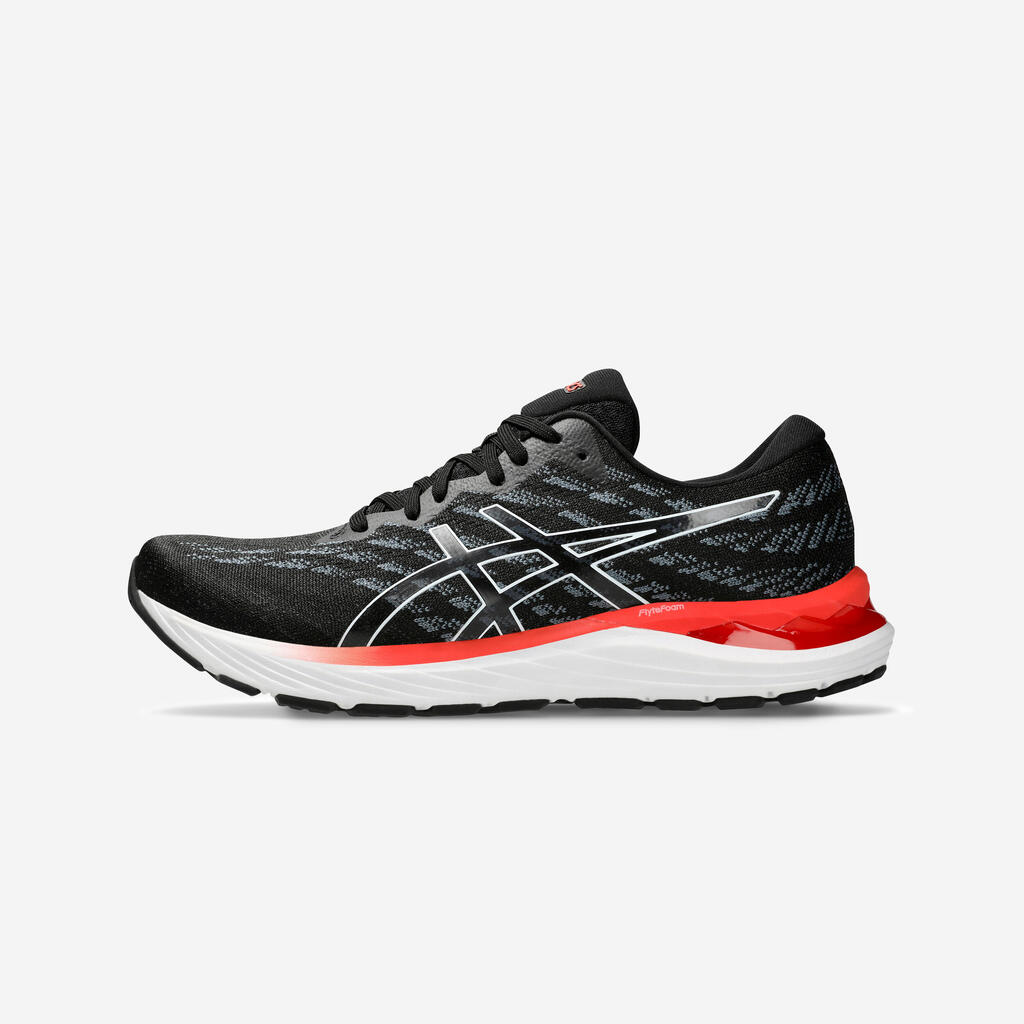 MEN'S ASICS GEL-STRATUS 3 RUNNING SHOES - BLACK WHITE